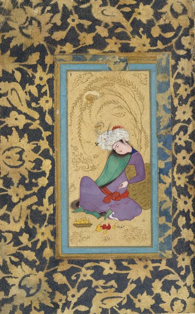 Homem em um casaco forrado de pele, ca. 1600. de Riza