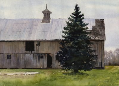 Manhã de abril, 2008 (aguarela sobre papel) de Rob Wood