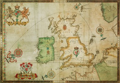 A rota da Armada Espanhola através do Canal da Mancha, do Mar do Norte, do Norte da Escócia e do Oceano Atlântico para regressar a Espanha de Robert (after) Adams