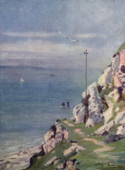 Um Caminho a pé na Grande Orme (cor litho) de Robert (after) Fowler