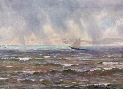 A Sudden Squall, Cardigan Bay (cor litho) de Robert (after) Fowler