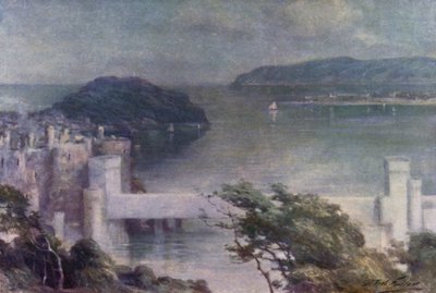 Conway from Benarth, Early Morning (cor litho) de Robert (after) Fowler