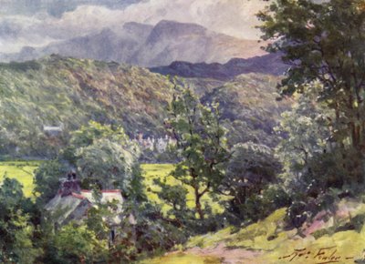No Bosque, Farchynys, Barmouth Estuary (cor litho) de Robert (after) Fowler