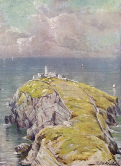 The Stack, Holyhead (cor litho) de Robert (after) Fowler