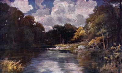 A Corrente de Truta (cor litho) de Robert (after) Fowler