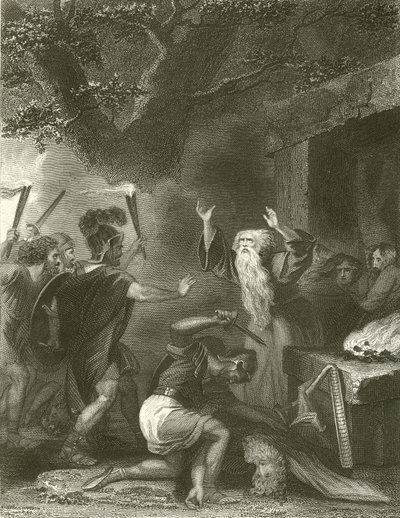 O massacre dos druidas (gravura) de Robert (after) Smirke