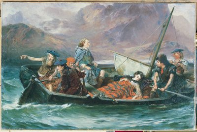Durante a Vagueia de Charles Edward Stuart (óleo sobre tela) de Robert Alexander Hillingford