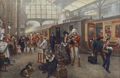Despedida! Soldados saindo para a guerra. de Robert Alexander Hillingford