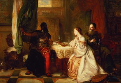 Otelo relacionando suas aventuras a Desdêmona, 1869 de Robert Alexander Hillingford