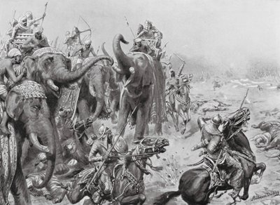 Babar apresenta as armas de campo em Panipat de Robert Ambrose Dudley