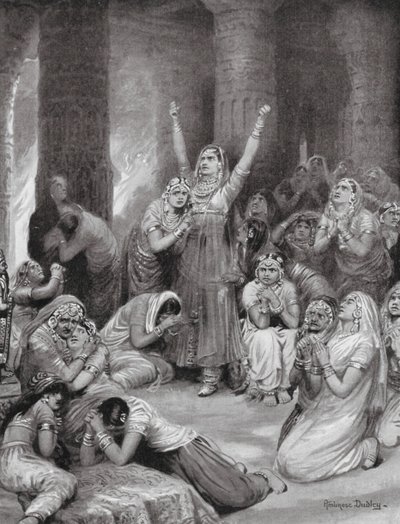 A cerimónia Rajput de Jauhar (Holocausto) de Robert Ambrose Dudley