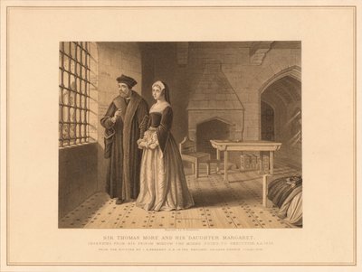 Sir Thomas More e sua filha Margaret, 1878 de Robert Anderson
