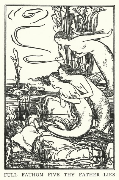Cinco braçadas de teu pai (litho) de Robert Anning Bell
