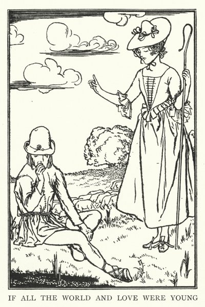 Se todo o mundo e o amor fossem jovens (litho) de Robert Anning Bell
