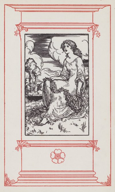Ilustração para Letra de músicas em inglês (litho) de Robert Anning Bell