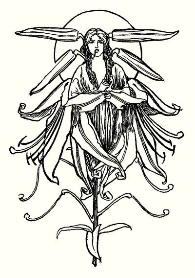 Ilustração para Poemas de John Keats (litho) de Robert Anning Bell