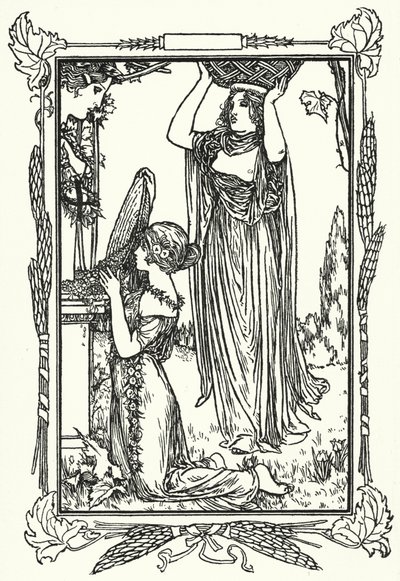 Ilustração para Poemas de John Keats (litho) de Robert Anning Bell