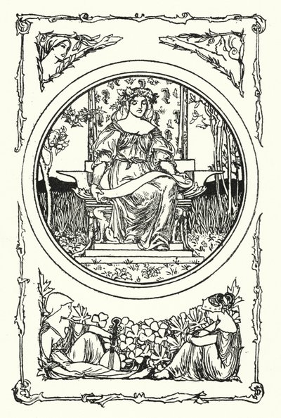 Ilustração para Poemas de John Keats (litho) de Robert Anning Bell