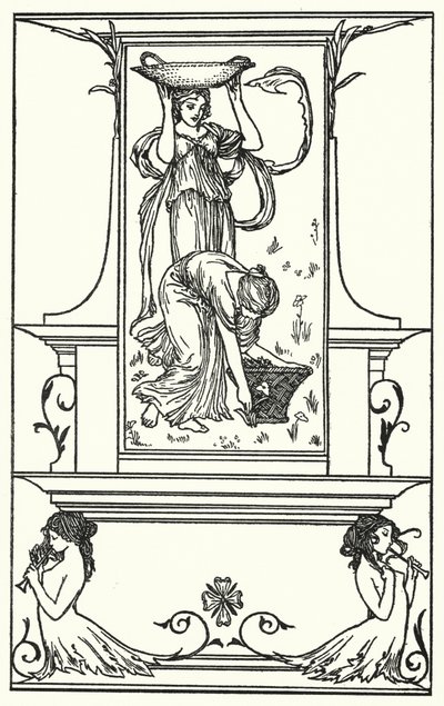 Ilustração para Poemas de John Keats (litho) de Robert Anning Bell