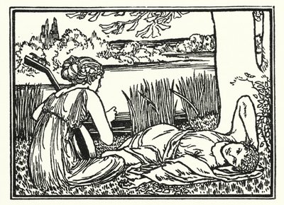 Ilustração para Poemas de John Keats: Endymion (litho) de Robert Anning Bell