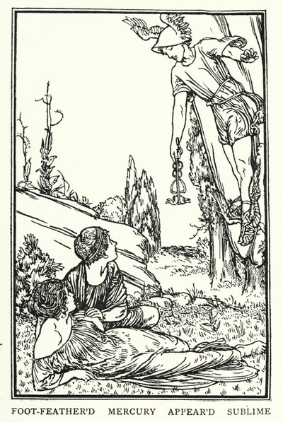 Ilustração para Poemas de John Keats: Endymion (litho) de Robert Anning Bell