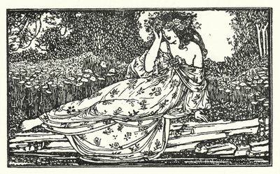 Ilustração para Poemas de John Keats: Fragmento de uma Ode à Maia (litho) de Robert Anning Bell