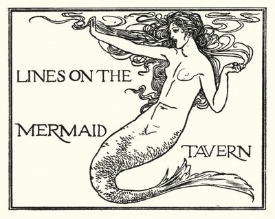 Ilustração para Poemas de John Keats: Linhas na Taberna da Sereia (litho) de Robert Anning Bell