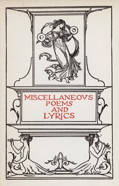 Ilustração para Poemas de John Keats: Poemas Diversos e Letras de músicas (litho) de Robert Anning Bell