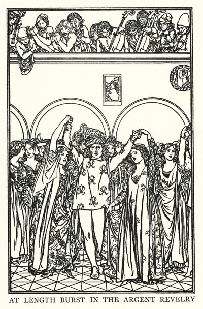Ilustração para Poemas de John Keats: A Véspera de Santa Agnes (litho) de Robert Anning Bell