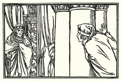 Ilustração para Poemas de John Keats: A Véspera de Santa Agnes (litho) de Robert Anning Bell