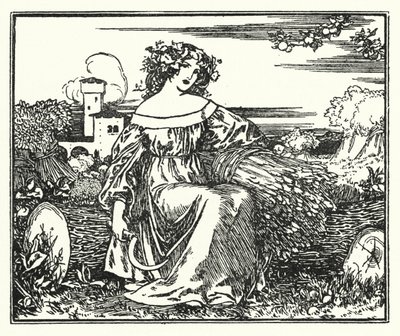 Ilustração para Poemas de John Keats: Para o Outono (litho) de Robert Anning Bell