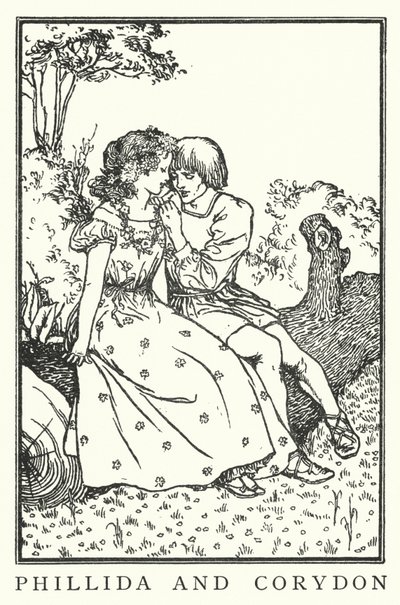 Phillida e Corydon (litho) de Robert Anning Bell