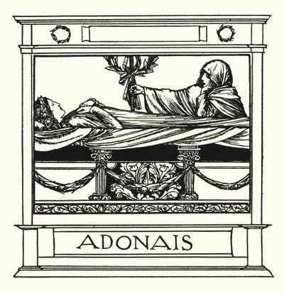 Shelley: Adonais (litografia) de Robert Anning Bell
