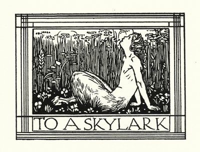 Shelley: To A Skylark (litografia) de Robert Anning Bell