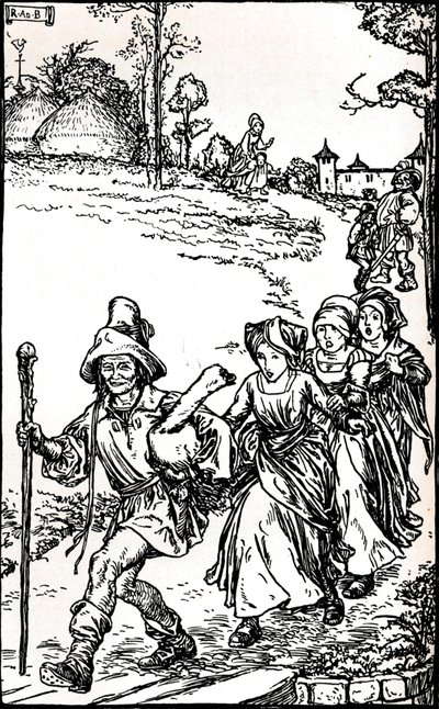 O ganso de ouro dos contos domésticos de Grimms, c1900 1901-1902 de Robert Anning Bell