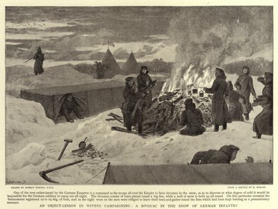 Uma lição de objetos na campanha de inverno, um bivaque na neve da infantaria alemã de Robert Barnes