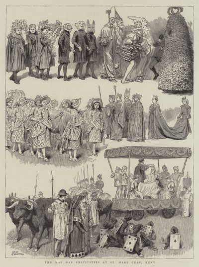As festividades do dia de maio em St Mary Cray, Kent de Robert Barnes