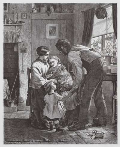 A criança doente (gravura) de Robert Barnes