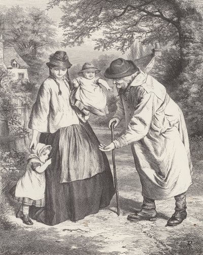 A criança tímida (gravura) de Robert Barnes