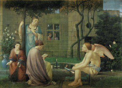 Leitura do amor, estando por, 1874 de Robert Bateman