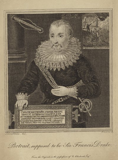 Francis Drake (gravura) de Robert Blemell (after) Schnebbelie