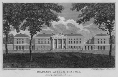 Asilo Militar, Chelsea (gravura) de Robert Blemell (after) Schnebbelie