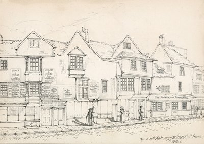Fenchurch Street, Londres, 1817 (tinta no papel) de Robert Blemell Schnebbelie