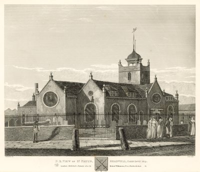 Vista nordeste de São Paulo, Shadwell, Londres, tirada em 1819 de Robert Blemell Schnebbelie