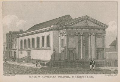 Capela Católica Romana em Moorfields de Robert Blemell Schnebbelie