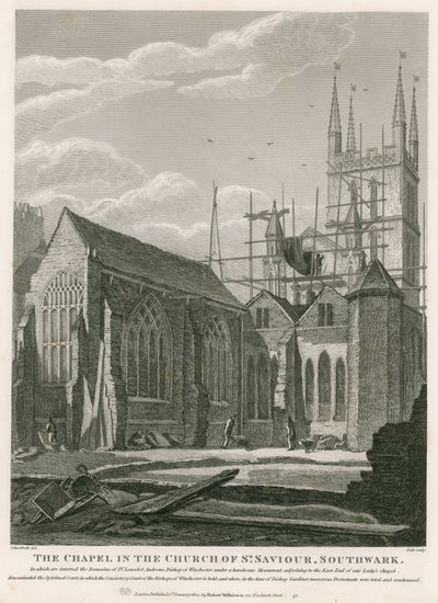 A capela na igreja de St Saviour, Southwark de Robert Blemell Schnebbelie