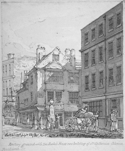 Reitoria St Katherine Coleman, Fenchurch Street, Cidade de Londres, 1817 de Robert Blemmell Schnebbelie