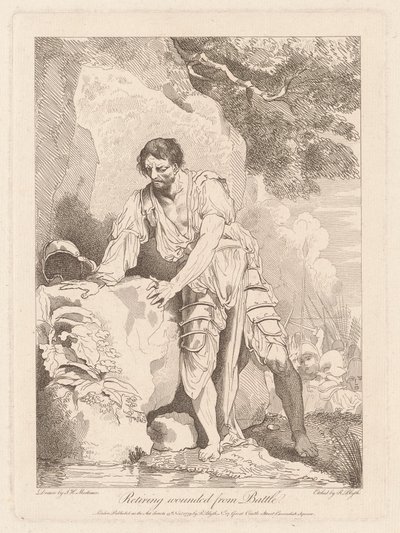 Retirar-se Ferido da Batalha de Robert Blyth, after John Hamilton Mortimer
