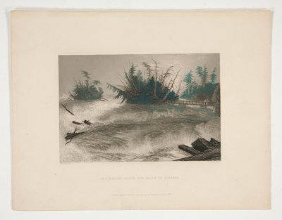 The Rapids Above the Falls of Niagara, ilustração para Nathaniel Parker Willis de Robert Brandard