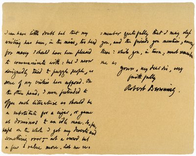 Carta de Robert Browning a William G Kingsland, 27 de novembro de 1868 de Robert Browning